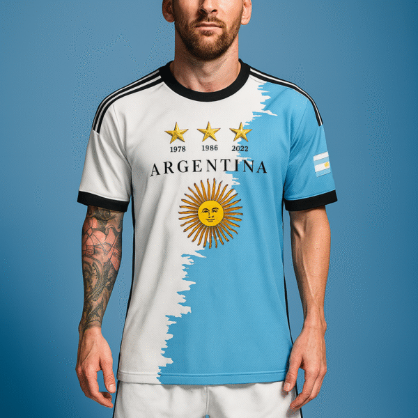 Argentina 3-Star Jersey – Celebrate the Champions in Style
