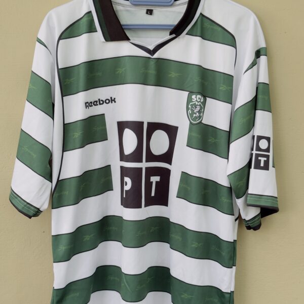 SPORTING 2000-2001 HOME KIT RONALDO FIVESLEEVE POLO