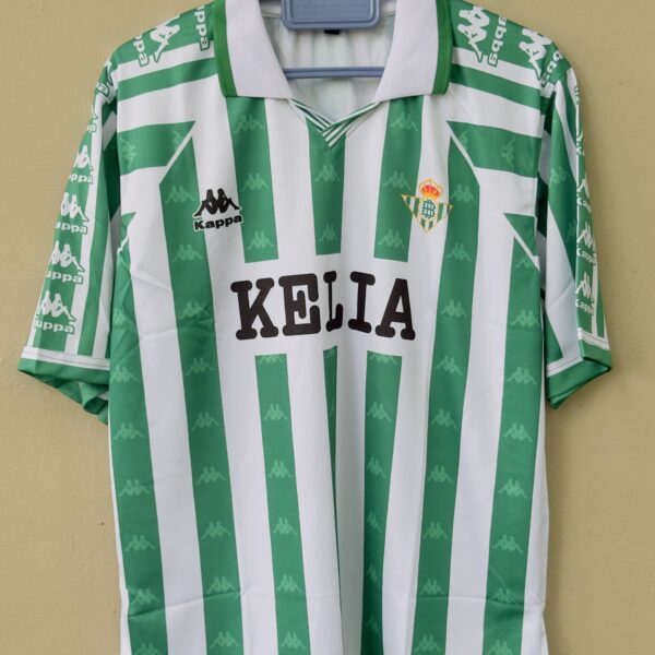 REAL BETIS 1995-96 HOME KIT BELLERIN FIVESLEEVE POLO