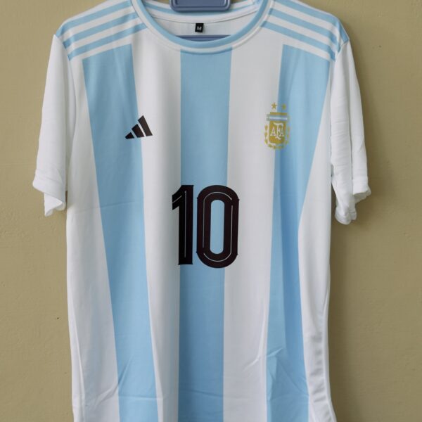 ARGENTINA MESSI WORLD CUP BACK PRINT PHOTO JERSEY