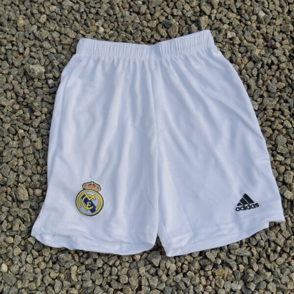 REAL MADRID WHITE TWO SIDE EMBROIDERY SHORTS