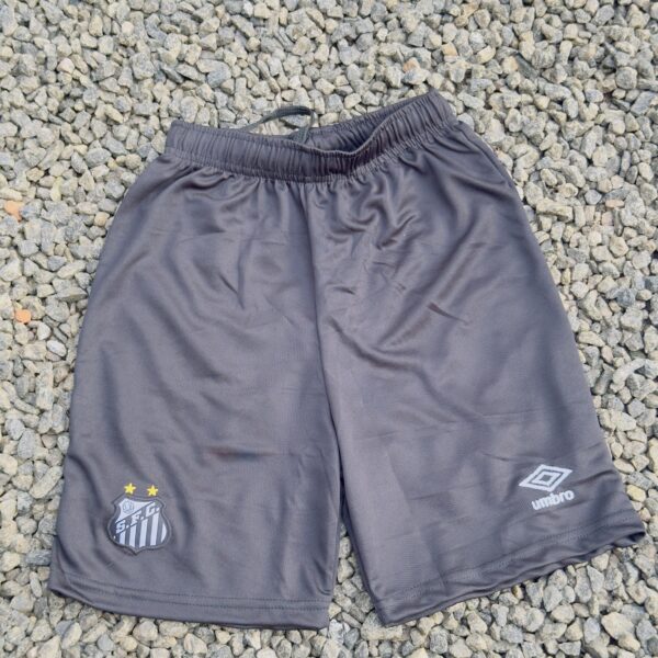 SANTOS BLACK TWO SIDE EMBROIDERY SHORTS