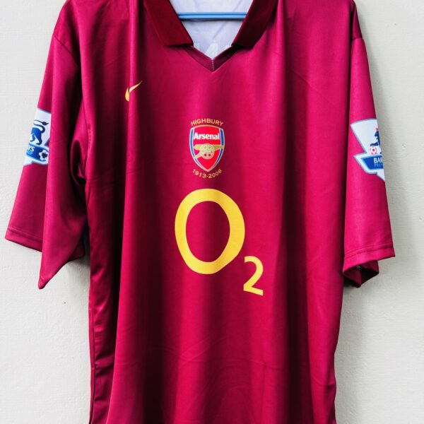ARSANEL 2005-06 HOME KIT HENRY FIVESLEEVE POLO