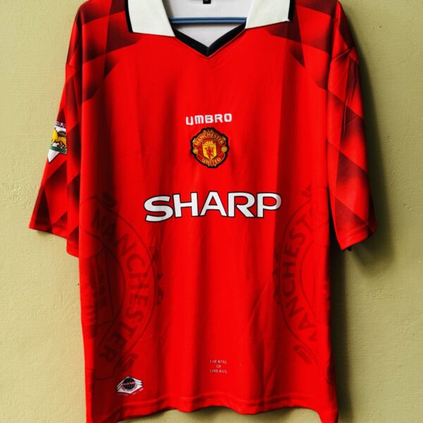 1996-98 Manchester United Home Shirt Cruyff FIVE SLEEVE EMBROIDERY POLO