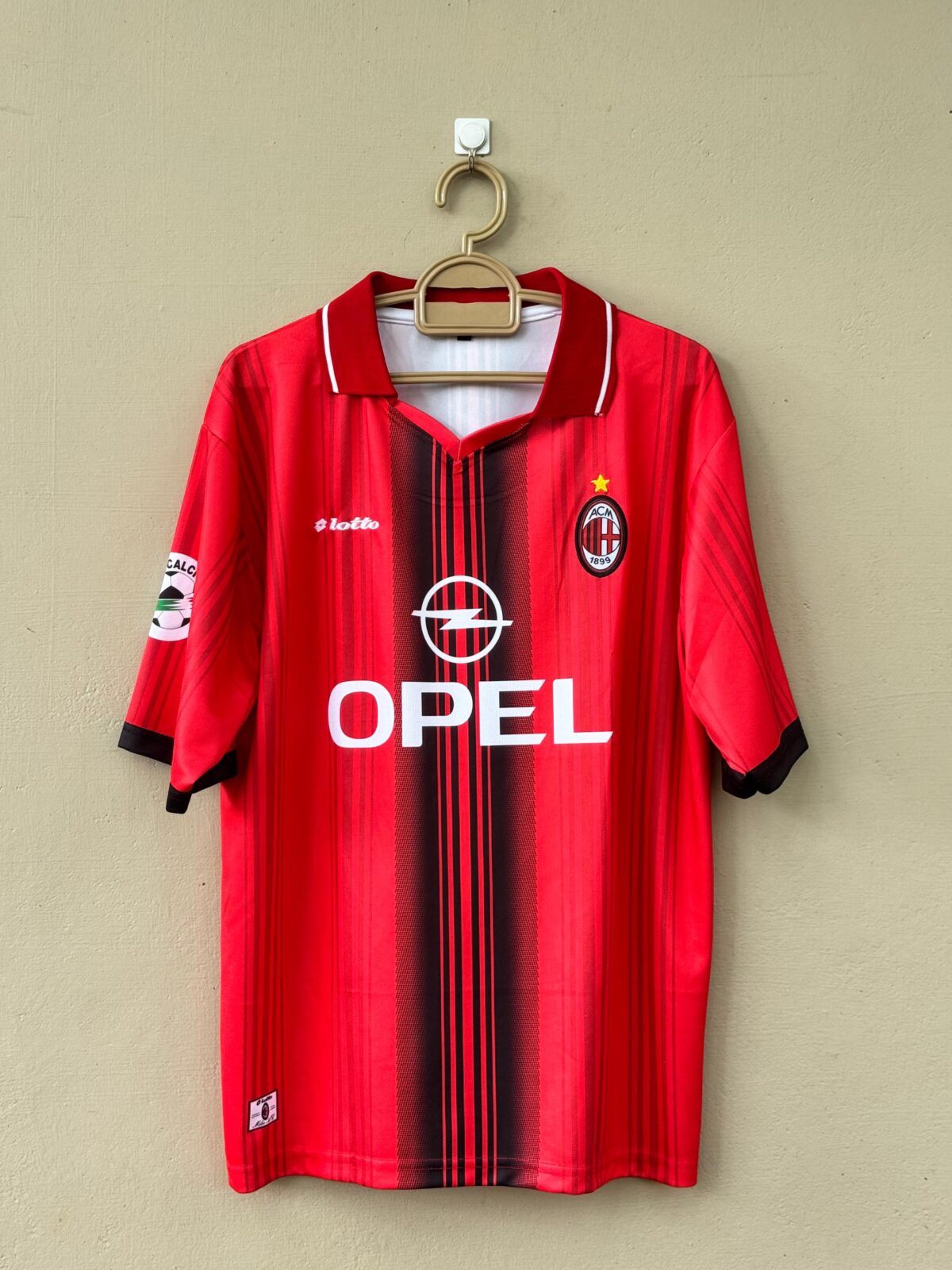 AC MILAN 1998-99 HOME NESTA FIVESLEEVE POLO EMBROIDERY - Buy
