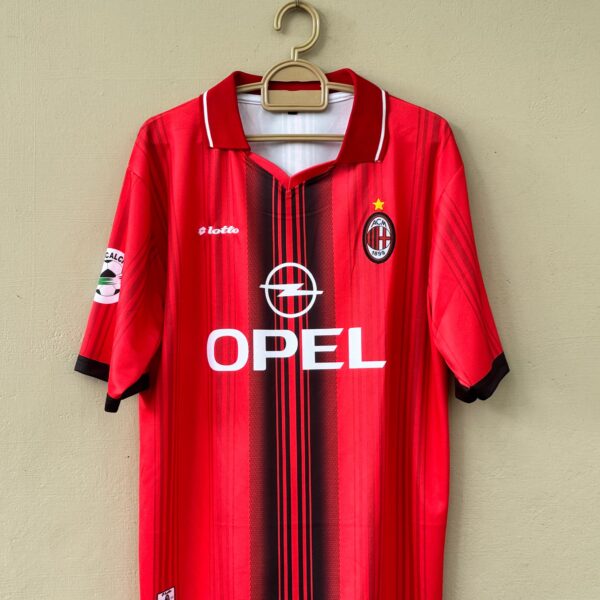 AC MILAN 1998-99 HOME NESTA FIVESLEEVE POLO EMBROIDERY