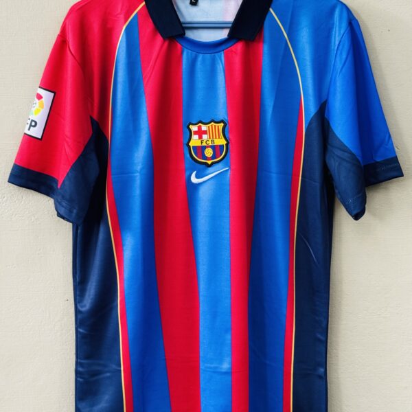 BARCELONA  2003 - 04 PUYOL HALFSLEEVE EMBROIDERY POLO