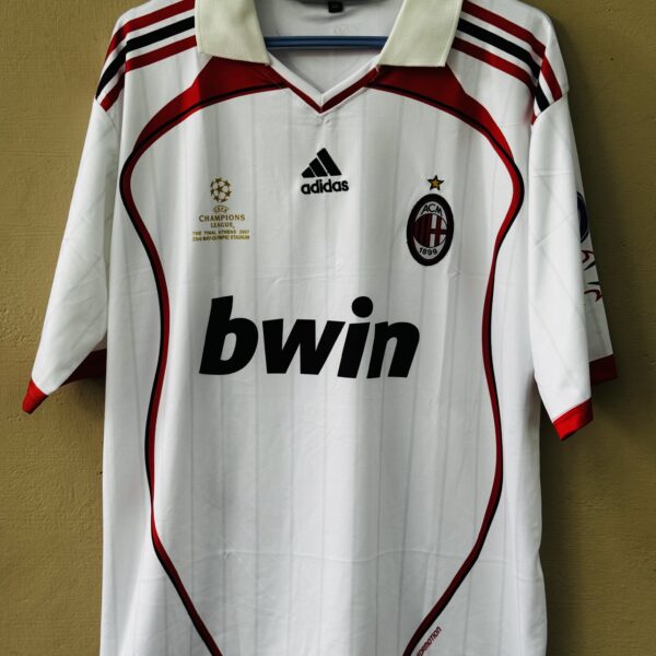 ACMILAN 2006-07 AWAY KIT MALDINI FIVESLEEVE EMBROIDERY POLO