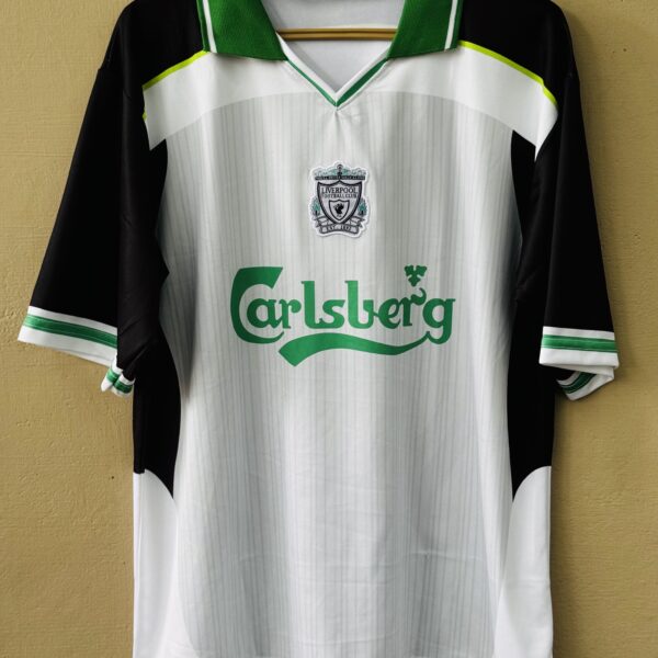 LIVERPOOL TORRES GREEN AND WHITE FIVESLEEVE EMBROIDERY POLO