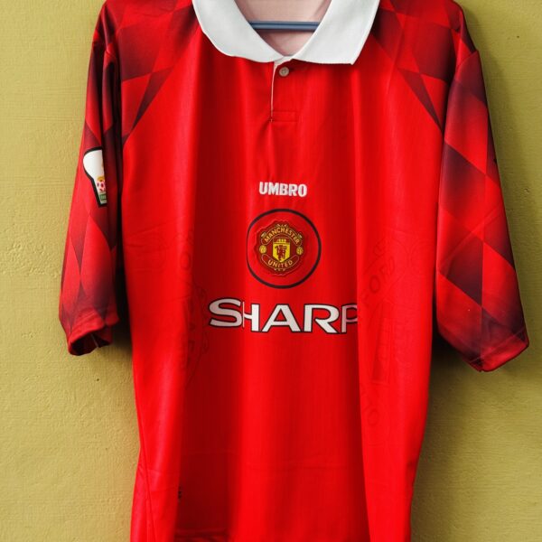 Manchester United 1997/98 HOME BACKHAM FIVESLEEVE POLO